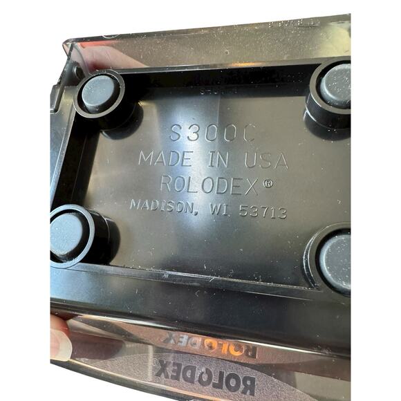 Rolodex S300C Covered Card File Made in USA Vintage Office Desk Organizer Black - Picture 6 of 8